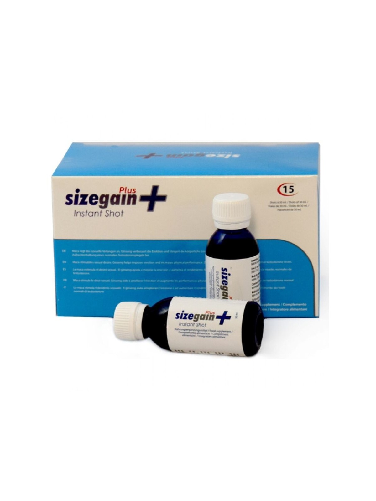 Sizegain Plus Instant Shot 15 Viales - Comprar Cápsulas aumento pene 500Cosmetics - Cápsulas aumento pene (1)