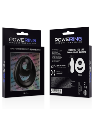 Powering Super Flexible & Resistente Anillo Pene & Testículos Pr14 Negro - Comprar Anillo silicona pene Powering - Anillos de si