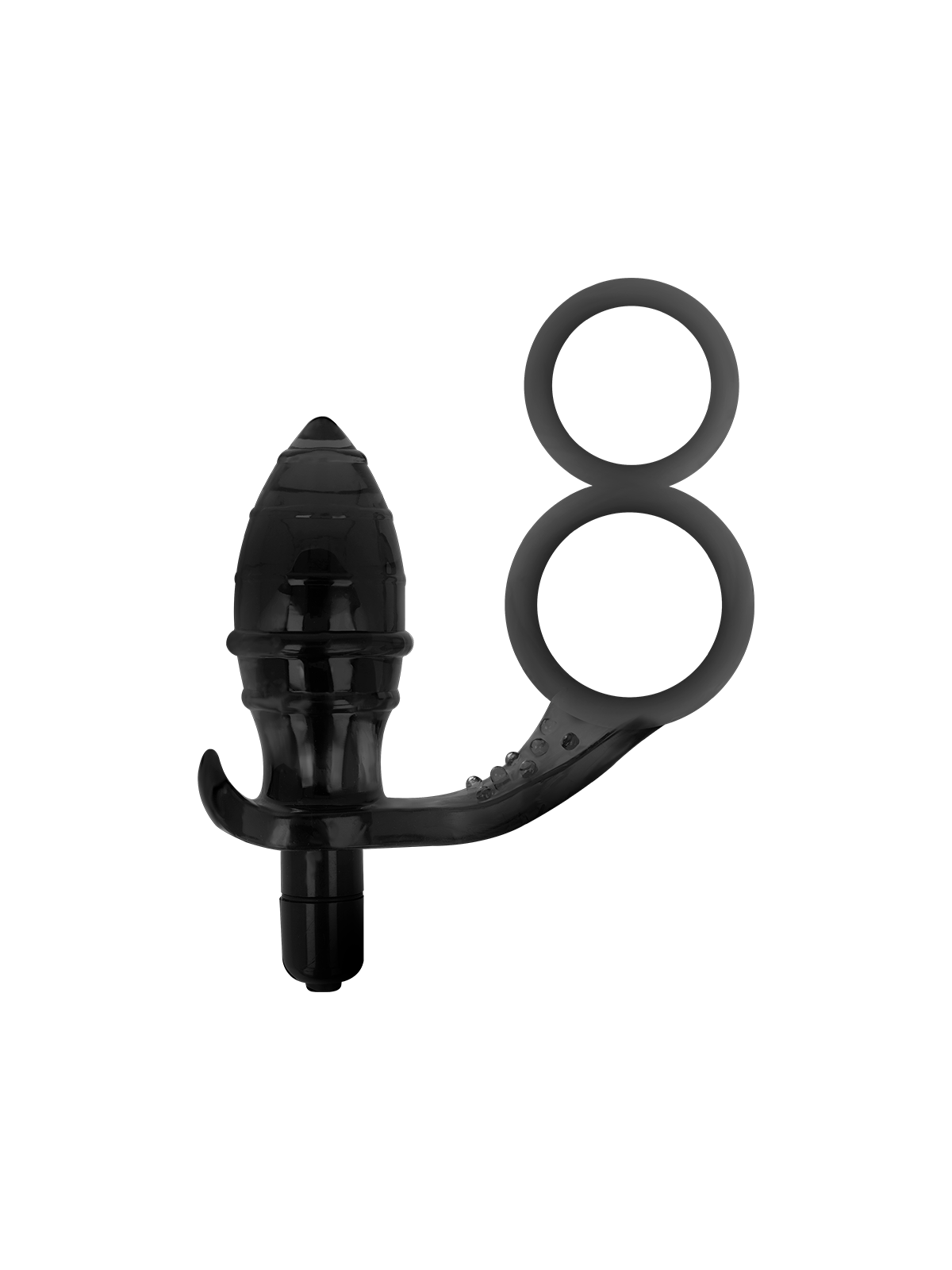 Addicted Toys Plug Anal Con Anilla Doble Negro - Comprar Estimulador próstata Addicted Toys - Estimuladores prostáticos (1)