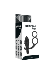 Addicted Toys Plug Anal Con Anilla Doble Negro - Comprar Estimulador próstata Addicted Toys - Estimuladores prostáticos (4)