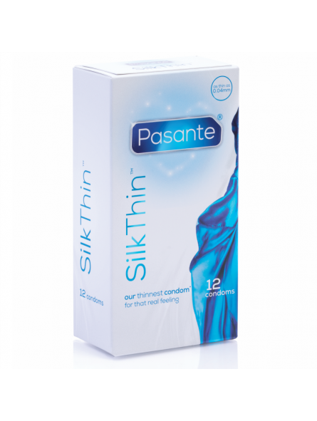 Pasante Silk Más Fino 12 Unidades - Comprar Condones extra finos Pasante - Preservativos extra finos (1)