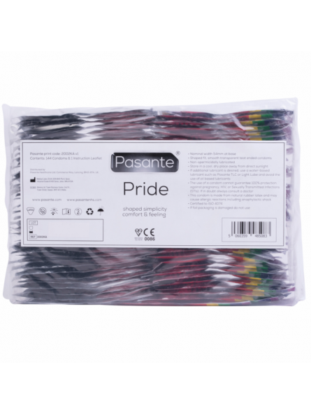 Pasante Formato Gay Pride 144 Pack - Comprar Condones naturales Pasante - Preservativos naturales (2)