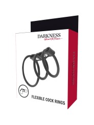 Darkness Set De 3 Anillas Pene Flexible - Comprar Anillo silicona pene Darkness - Anillos de silicona pene (3)