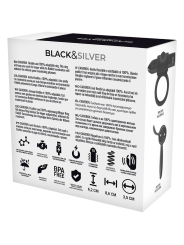 Black&Silver Cameron Anillo Recargable 10V - Comprar Anillo vibrador pene Black&Silver - Anillos vibradores pene (5)