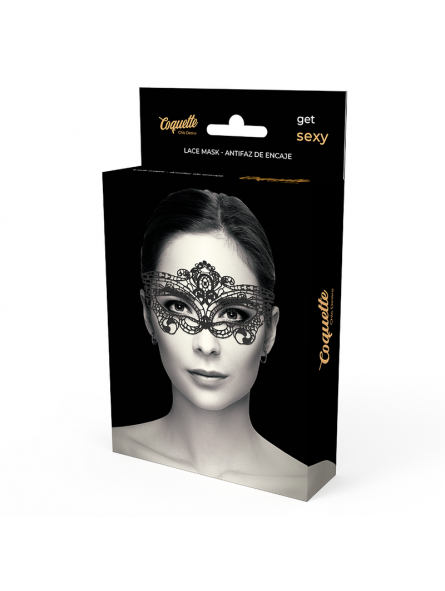 Coquette Chic Desire Antifaz Encaje Negro - Comprar Máscara erótica Coquette - Máscaras eróticas (4)