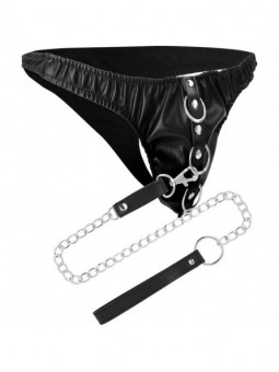 Darkness Tanga De Sumisión Con Cadena Metal - Comprar Accesorio BDSM Darkness - Accesorios BDSM (1)