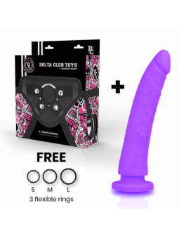 Delta Club Toys Arnés + Dildo Silicona Medica 20 x 4 cm - Comprar Arnés dildo sexual Deltaclub - Arneses sexuales (1)