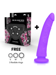 Delta Club Toys Arnés + Dildo Silicona Medica 23 x 4.5 cm - Comprar Arnés dildo sexual Deltaclub - Arneses sexuales (1)