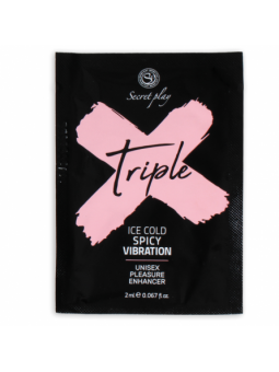 Secretplay Monodosis Triple x Intensificador Placer - Comprar Vibrador líquido Secretplay - Lubricantes monodosis (1)