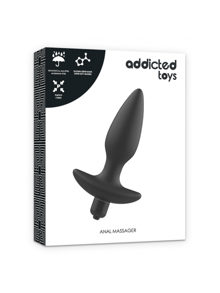 Addicted Toys Masajeador Plug Anal Con Vibración Negro - Comprar Plug anal Addicted Toys - Plugs anales (4)