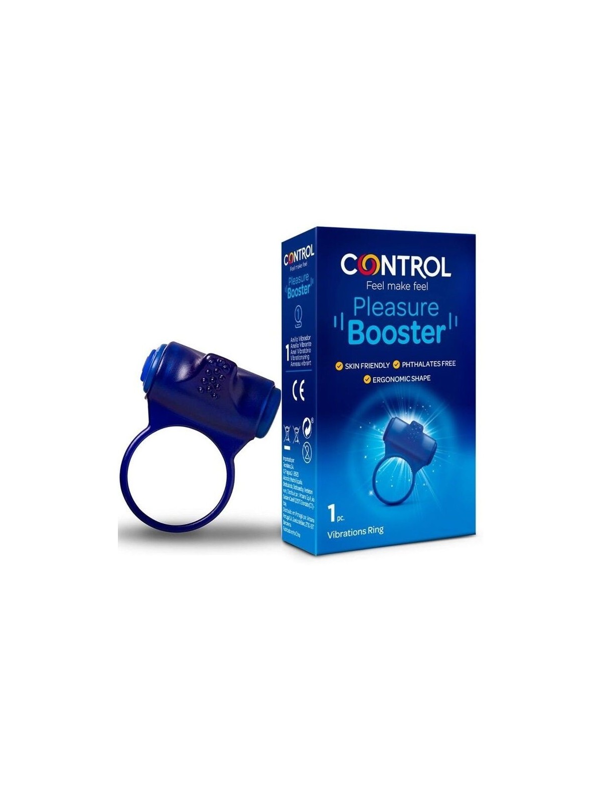 Control Anillo Vibrador Pleasure Booster - Comprar Anillo vibrador pene Control - Anillos vibradores pene (1)