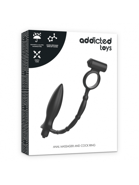 Addicted Toys Plug Anal Con Anillo Vibrador - Comprar Anillo silicona pene Addicted Toys - Estimuladores prostáticos (5)