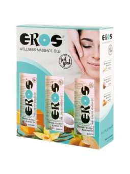 Eros Pack Aceites Masaje Caramelo + Vainilla + Coco 50 ml - Comprar Kit masaje erótico Eros - Kits de masaje erótico (1)