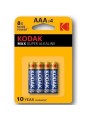 Kodak Max Super Pila Alcalina AA LR6 Blister*4 - Comprar Pilas y baterías Kodak - Pilas & baterías (1)