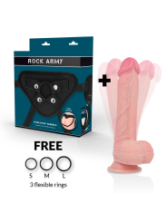 Rockarmy Arnés + Hawk Rotador & Vibrador 22 cm - Comprar Arnés dildo sexual Rock Army - Arneses sexuales (1)