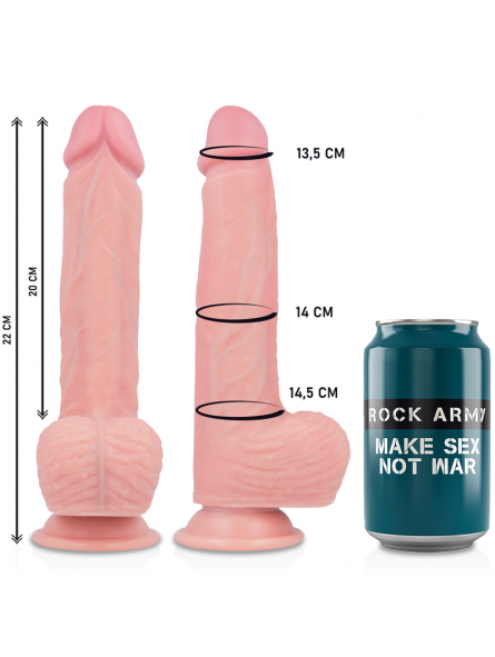 Rockarmy Arnés + Liquid Silicone Vibrador Control Remoto Premium Apache 22 cm - Comprar Arnés dildo sexual Rock Army - Arneses s