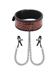 Begme Red Edition Collar Con Cadenas & Pinzas Pezones - Comprar Collar BDSM Begme Red Edition - Collares BDSM (1)