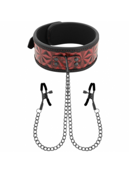 Begme Red Edition Collar Con Cadenas & Pinzas Pezones - Comprar Collar BDSM Begme Red Edition - Collares BDSM (1)