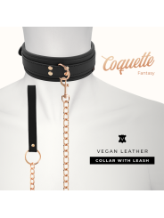 Coquette Fantasy Collar Cuero Vegano Con Correa - Comprar Collar BDSM Coquette - Collares BDSM (4)