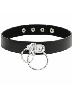 Coquette Choker Cuero Vegano Doble Anilla - Comprar Collar BDSM Coquette - Collares BDSM (1)