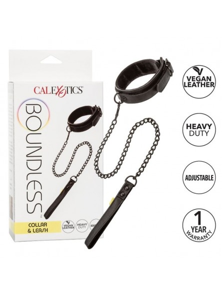 Calex Boundless Collar Con Correa - Comprar Collar BDSM California Exotics - Collares BDSM (5)