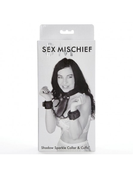 Sex & Mischief Collar Con Esposas Shadow Sparkle - Comprar Esposas sexuales Sex & Mischief - Collares BDSM (3)