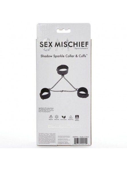 Sex & Mischief Collar Con Esposas Shadow Sparkle - Comprar Esposas sexuales Sex & Mischief - Collares BDSM (4)