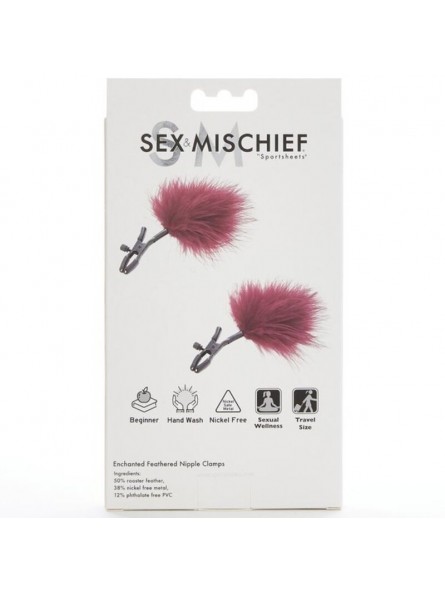 Sex & Mischief Pinzas Pezones Con Plumas Enchanted - Comprar Pinzas pezones BDSM Sex & Mischief - Pinzas para pezones (3)