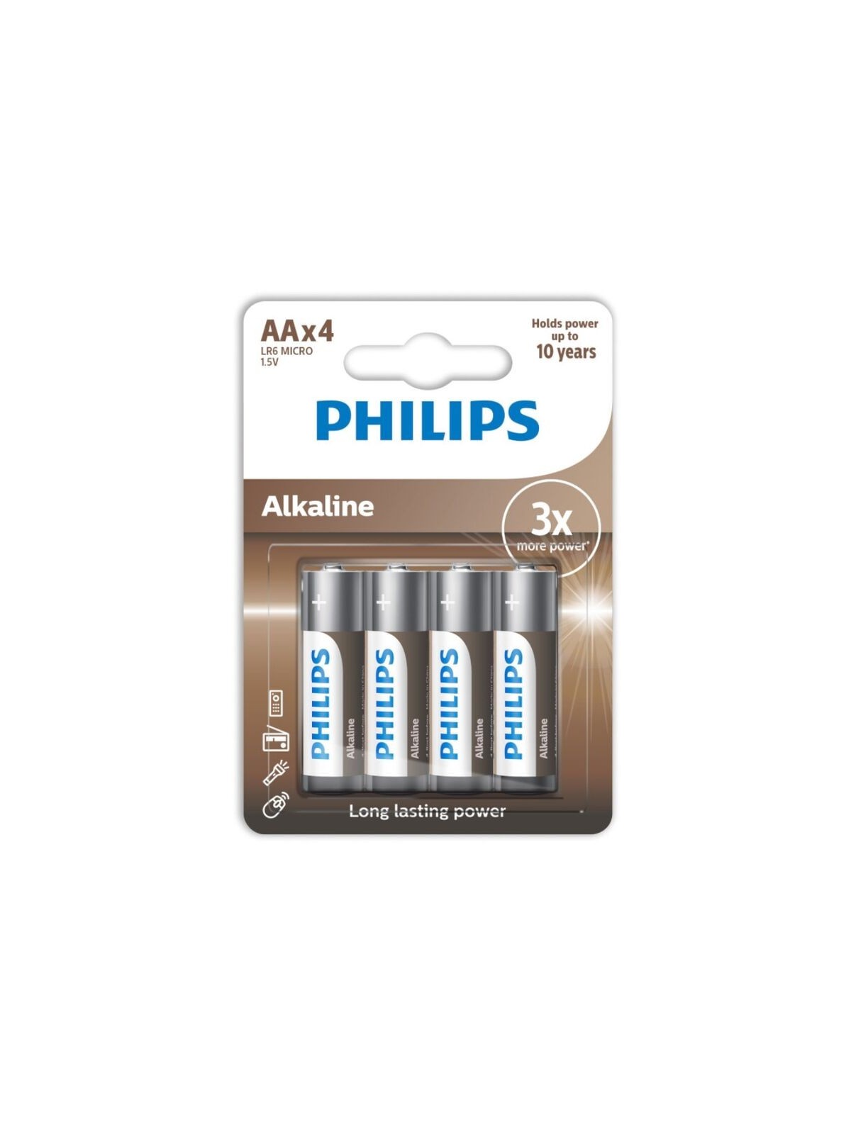 Philips Alkaline Pila AA LR6 Blister 4 - Comprar Pilas y baterías Phillips - Pilas & baterías (1)