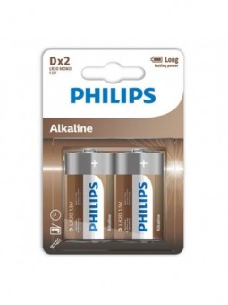 Philips Alkaline Pila D LR20 Blister 2 - Comprar Pilas y baterías Phillips - Pilas & baterías (1)