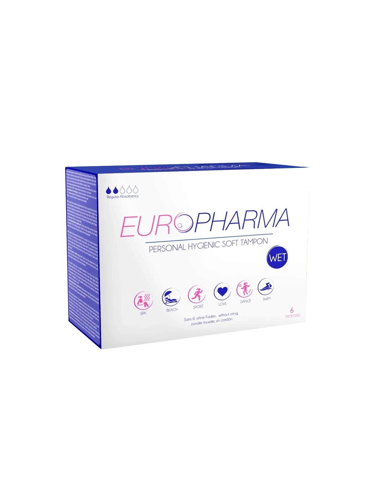 Europharma Tampons Tampones Action 6 uds - Comprar Menstruación Europharma - Tampones & copas menstruales (1)