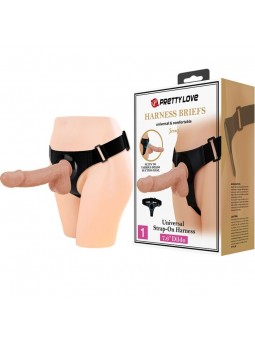 Pretty Love Harness Briefs Arnés Universal Dildo Jerry 21.8 cm Natural