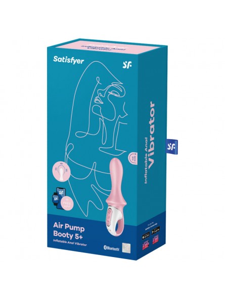 Satisfyer Air Pump Booty 5+ Vibrador Anal Inflable Rosa