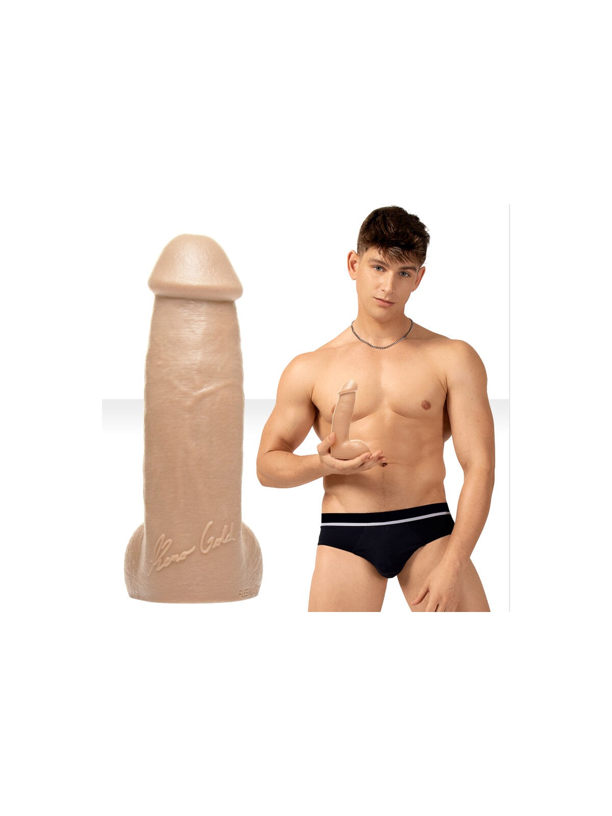 Fleshjack Reno Gold Dildo 19 cm