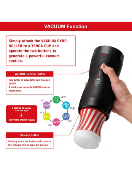Tenga Vacuum Gyro Roller Succión & Rotación