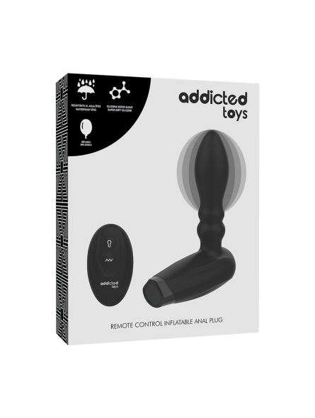 Addicted Toys Plug Inflable Control Remoto 10 Modos De Vibración